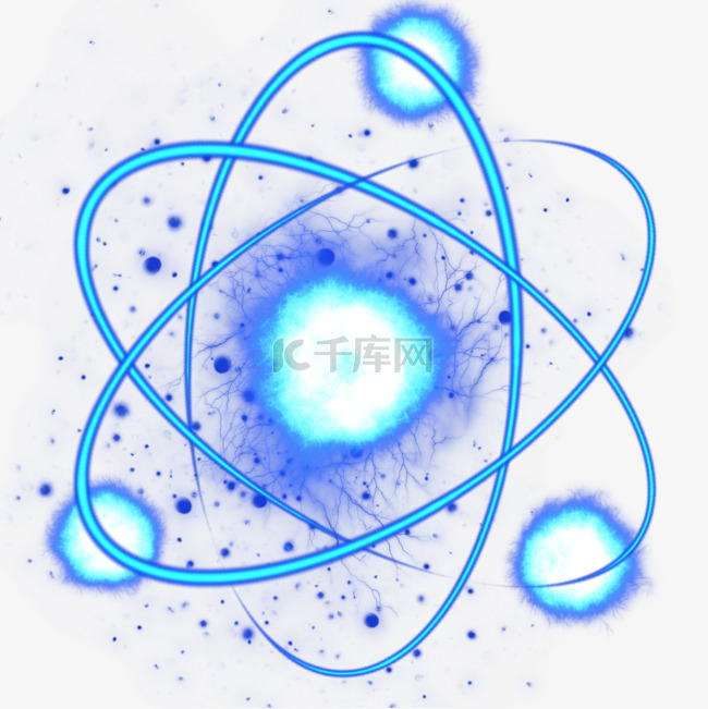 原子光效抽象蓝色点点