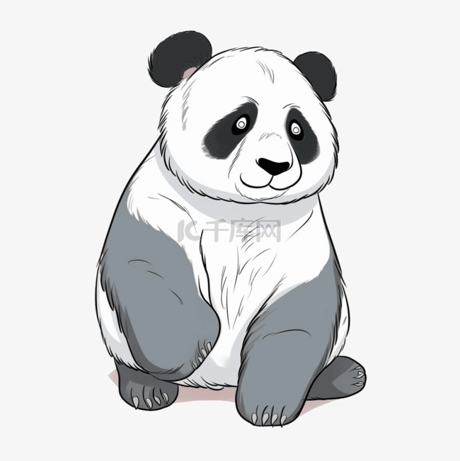 熊猫卡通风格宠物元素