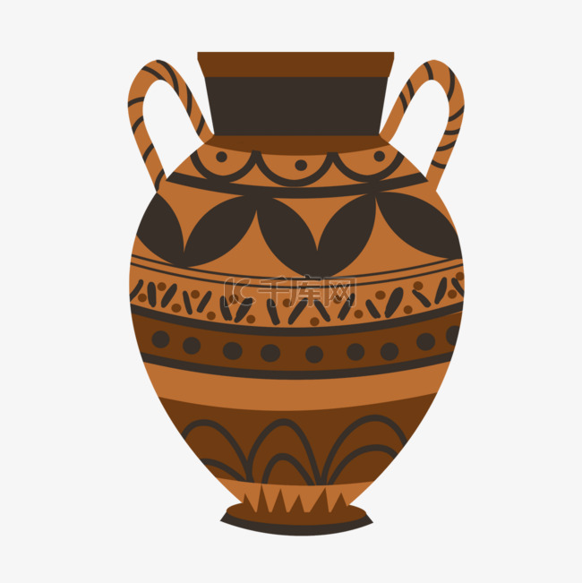 花瓶埃及风格扁平