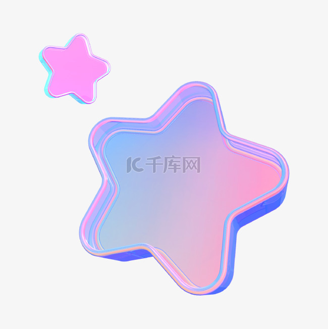 c4d潮流镭射星星酸性