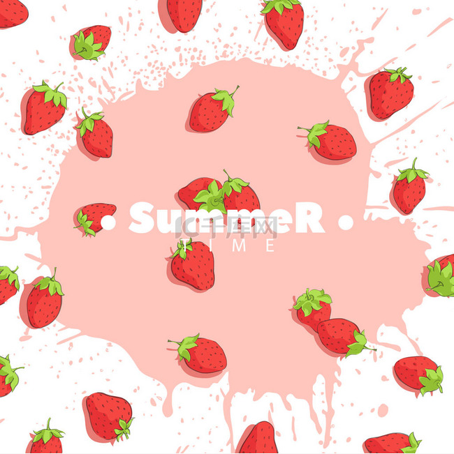 成熟的草莓背景