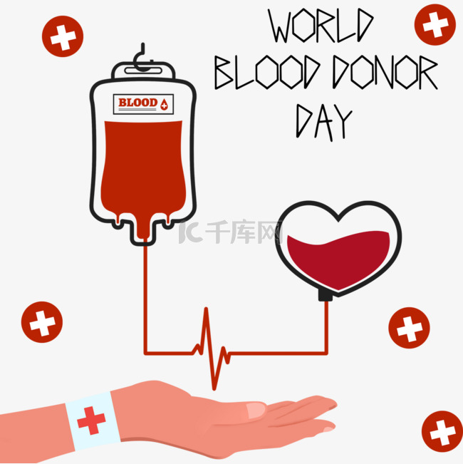 世界献血者日红色献血
