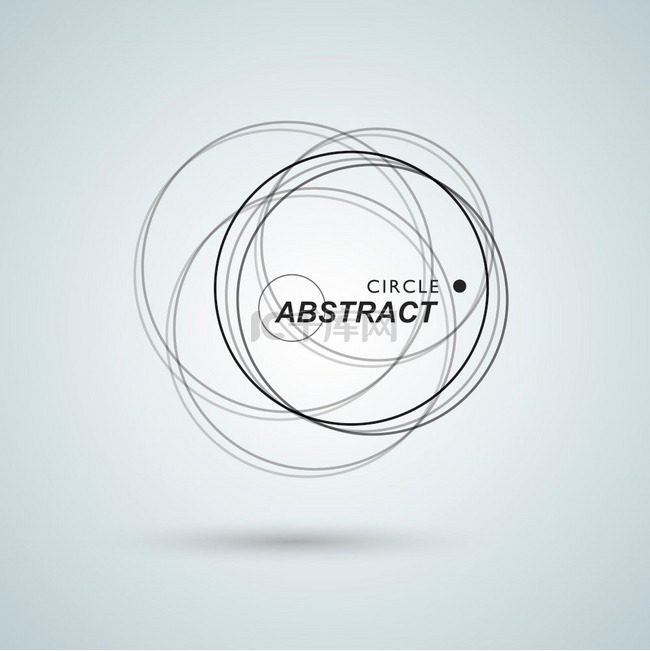 抽象连接圆设计背景富有创意的抽