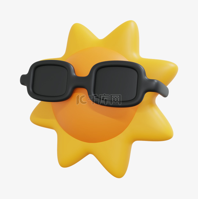 3DC4D立体夏日太阳墨镜