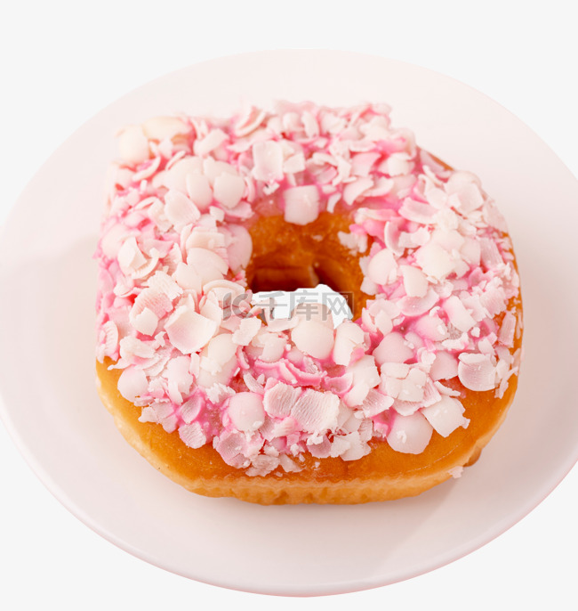 樱花粉色甜甜圈面包