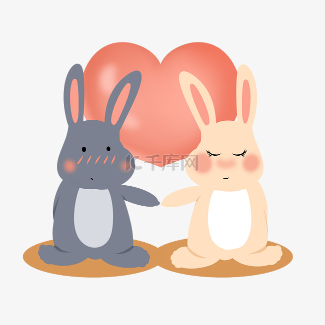 情侣动物兔子