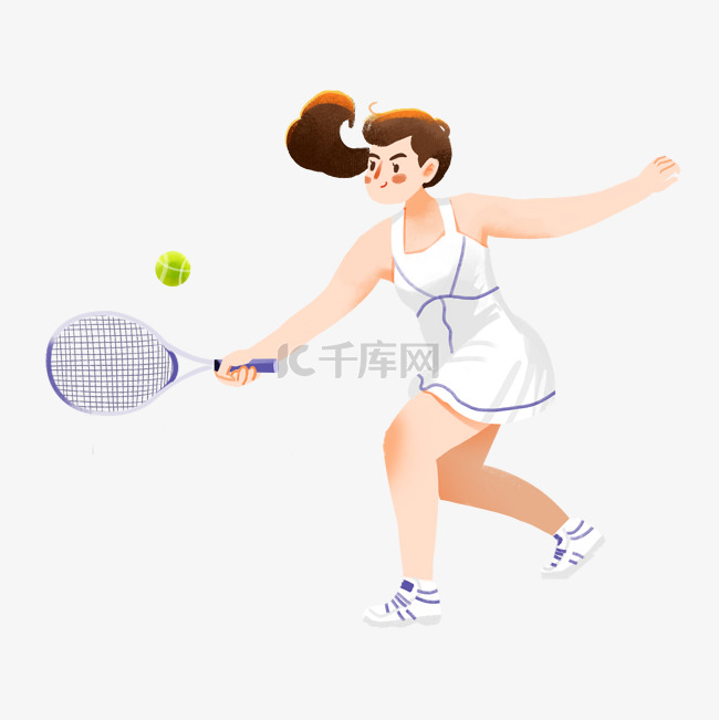 夏日球类运动打网球