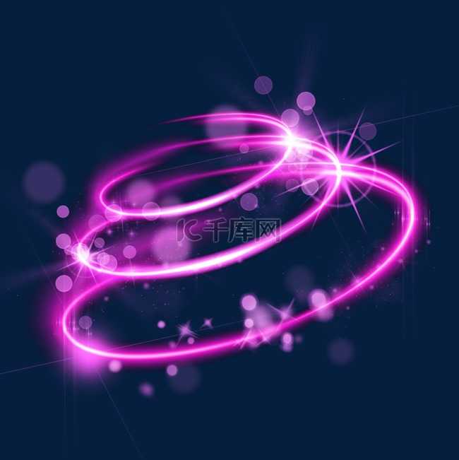 粉色质感螺旋魔法棒光圈灯光效果