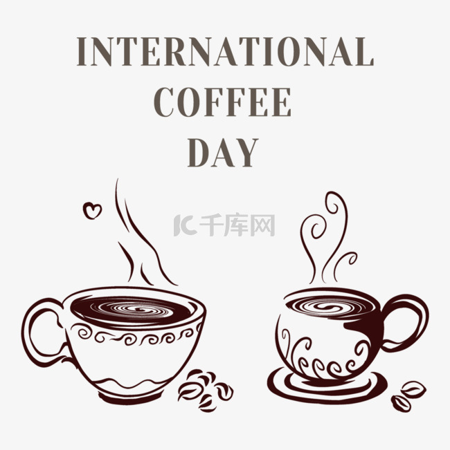 咖啡香气国际咖啡日咖啡豆咖啡日