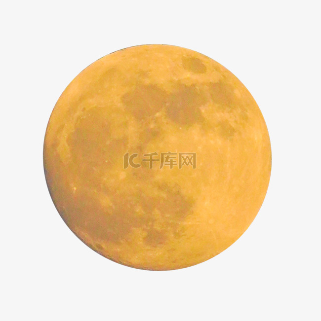 圆月月亮月圆黄色