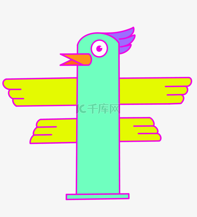 标识牌指示牌霓虹灯标题框老鹰鸟