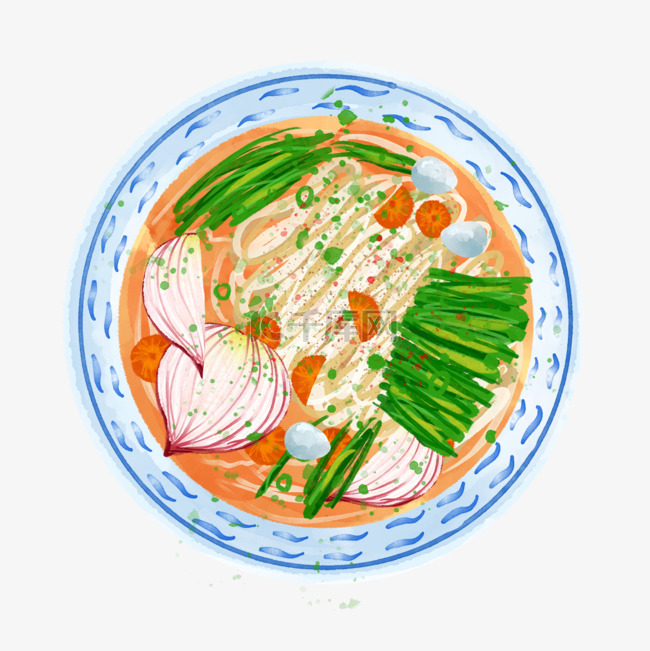 食物烹饪洋葱蔬菜早晚餐越南汤水