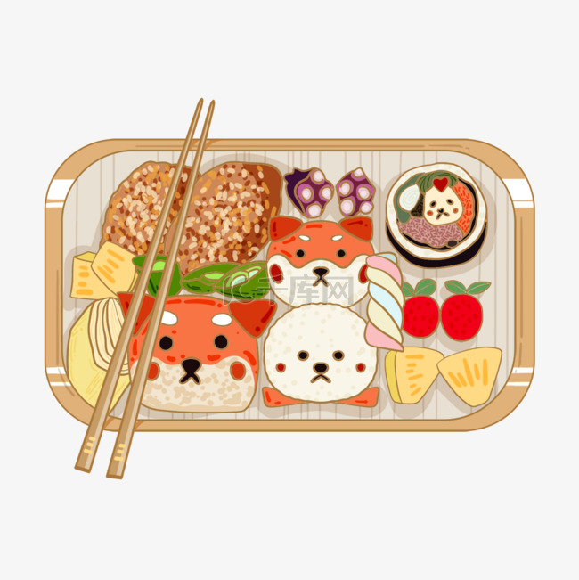 小动物日本可爱饭盒
