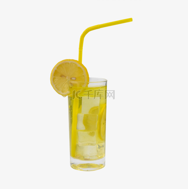 柠檬水玻璃杯饮料夏天