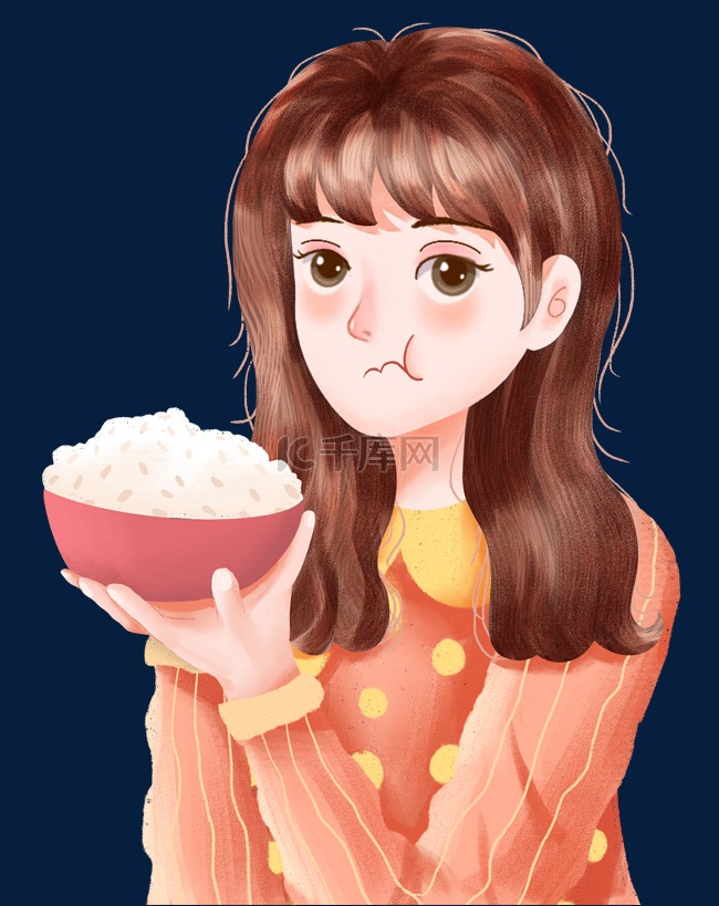 国际素食日女孩米饭