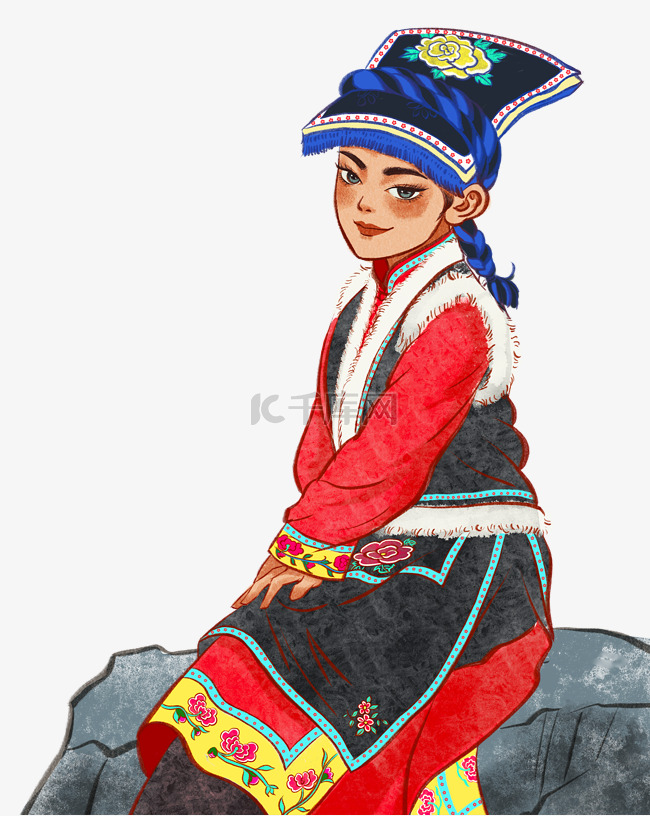 少数民族女孩藏族