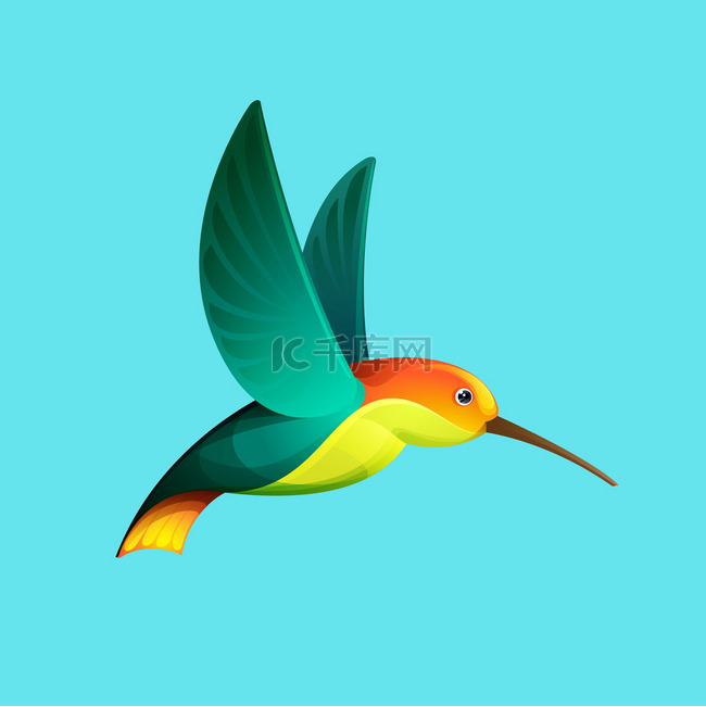 Hummingbird character for logo