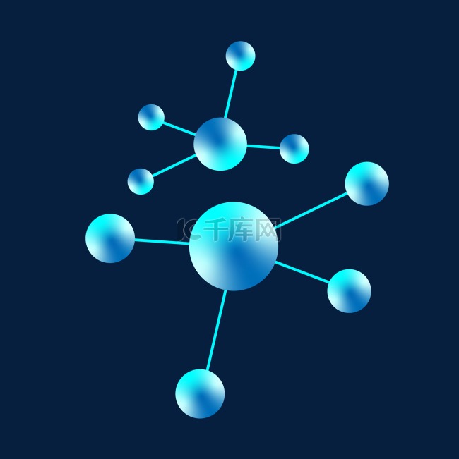 圆形生物科技分子原子细胞结构