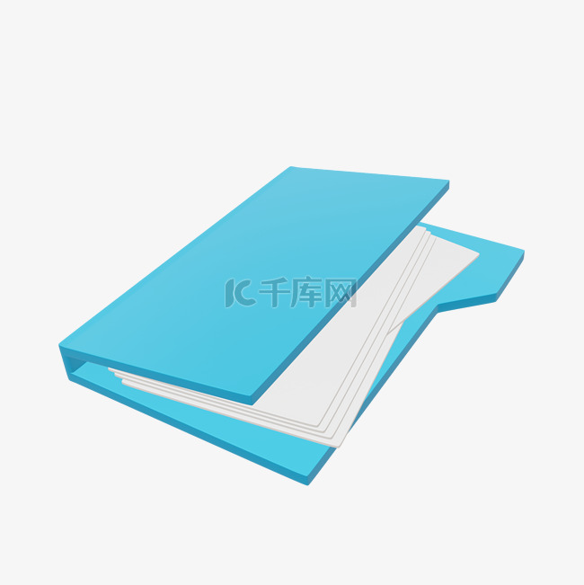 3DC4D立体蓝色文件夹