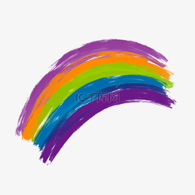 抽象彩虹颜料深色笔刷