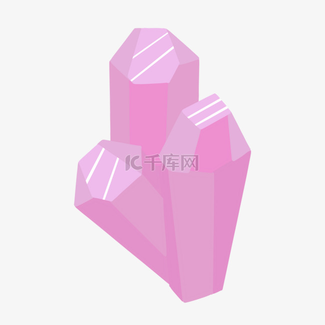 水晶长锥原石卡通图案紫色