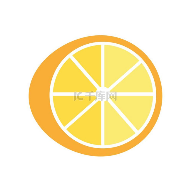 平面样式设计中的柠檬矢量。