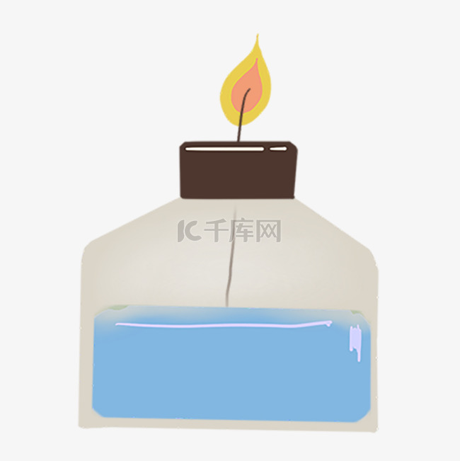 蜡烛液体香味蓝色图画创意