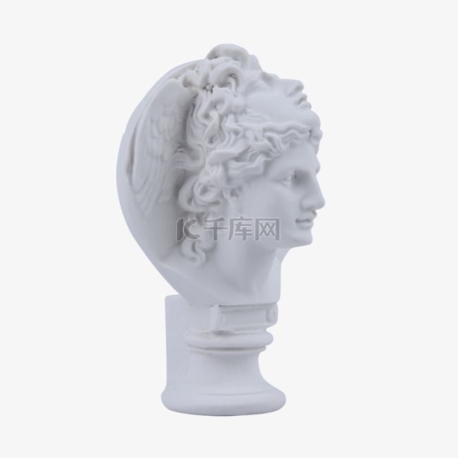 面冠女神雕塑白色石膏像