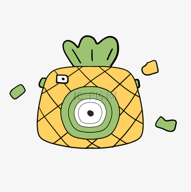 菠萝图案卡通可爱相机图标
