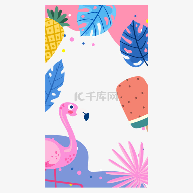 夏季热带树叶instagram