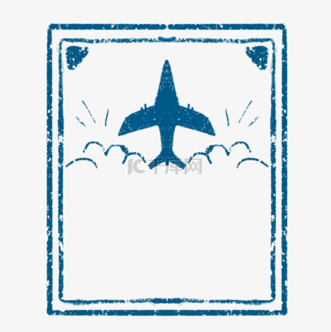 标志飞机蓝色云朵图片