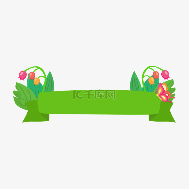 春季植物铃兰标题框