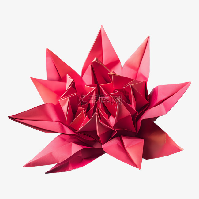莲花日式折纸立体风格