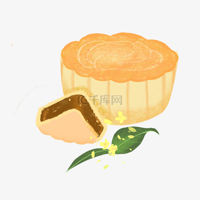中秋中秋节美味桂花月饼