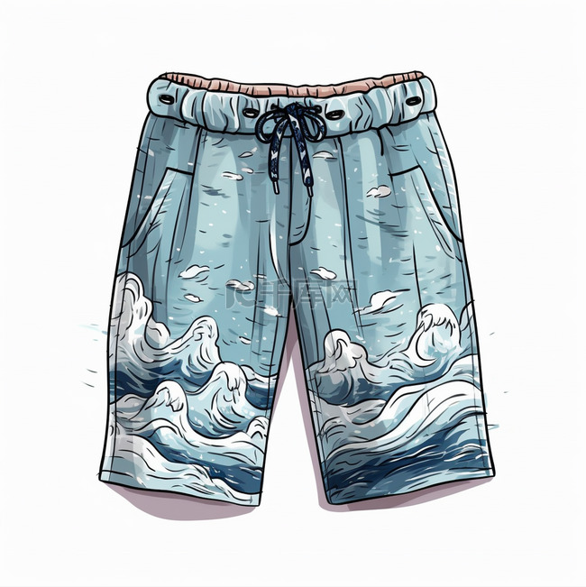 夏日卡通沙滩裤短裤