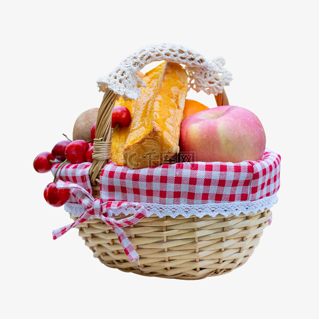 食品篮子面包水果