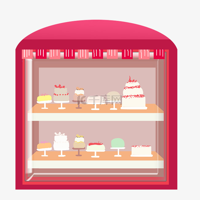 蛋糕店甜品橱窗