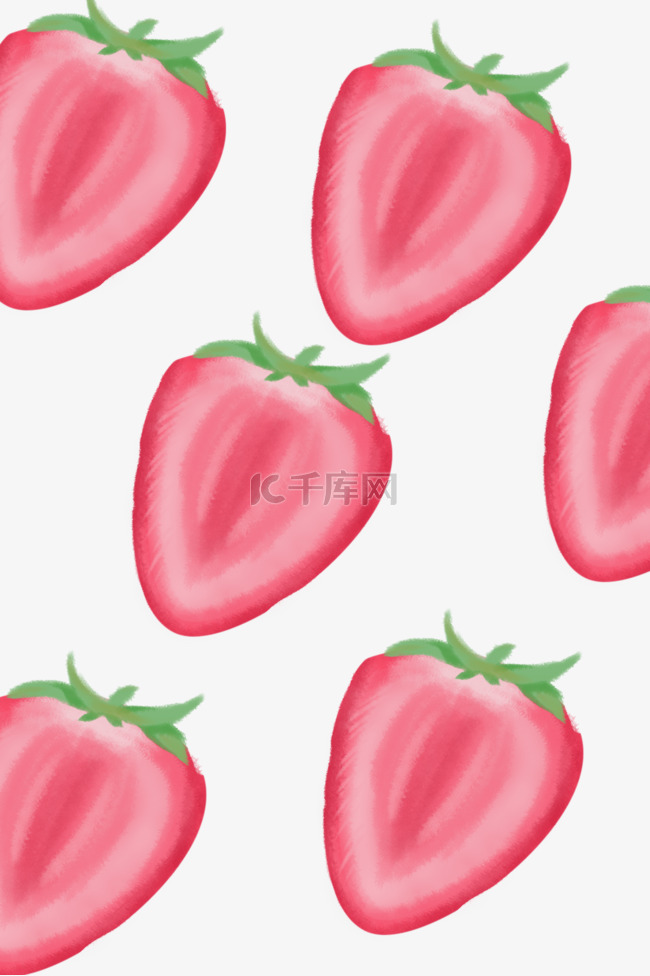 草莓平铺背景