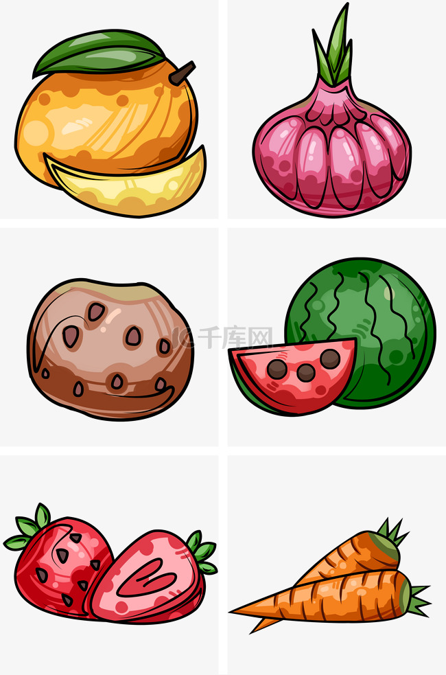 果蔬蔬菜水果图标