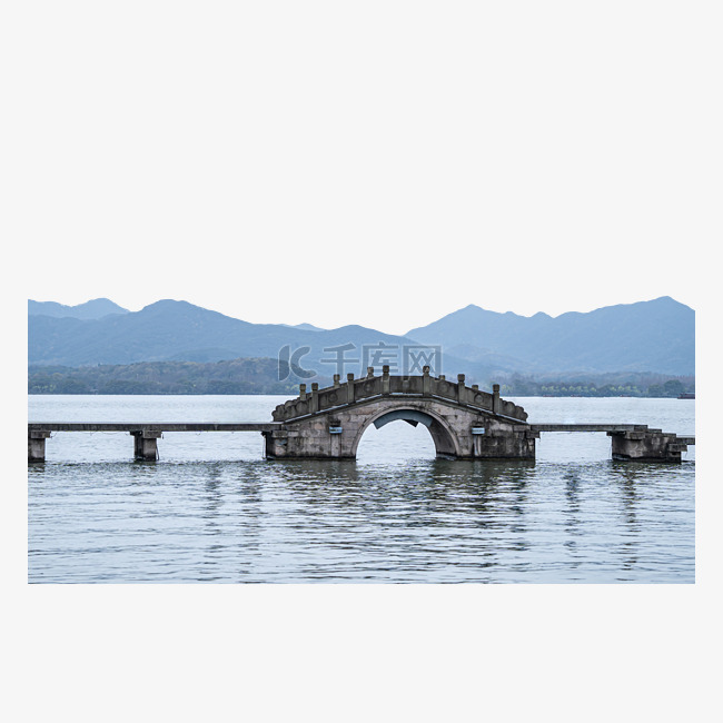 杭州西湖景点风光湖水建筑桥