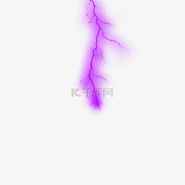 紫色条形闪电雷电