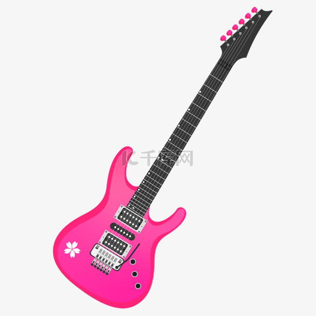 pink sakura electric guitar