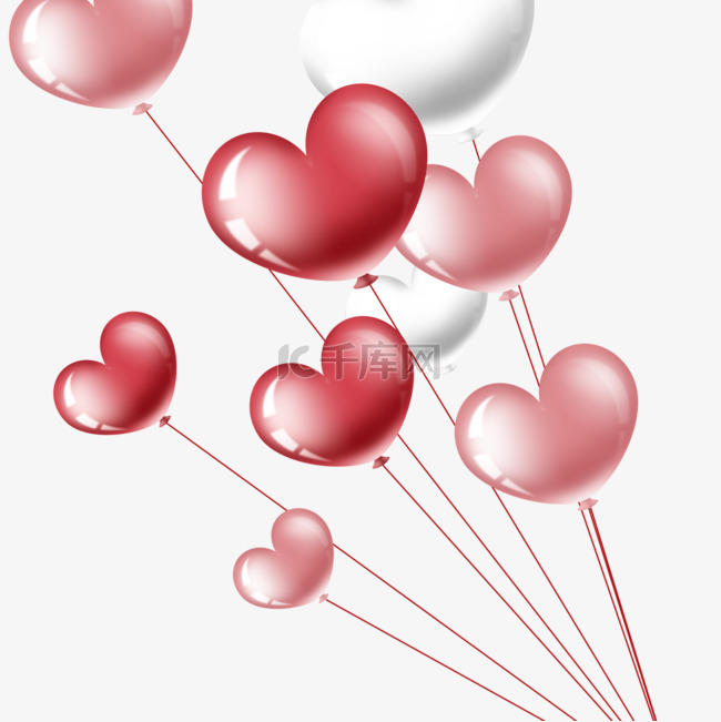 爱心气球粉色装饰