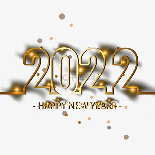 2022新年金色时尚光晕
