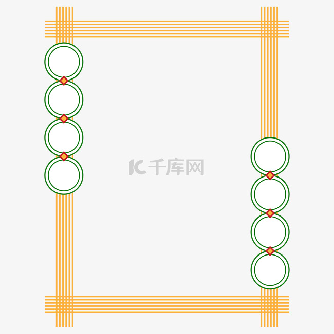 中式港风栅栏创意边框