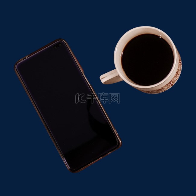 黑咖啡饮品手机