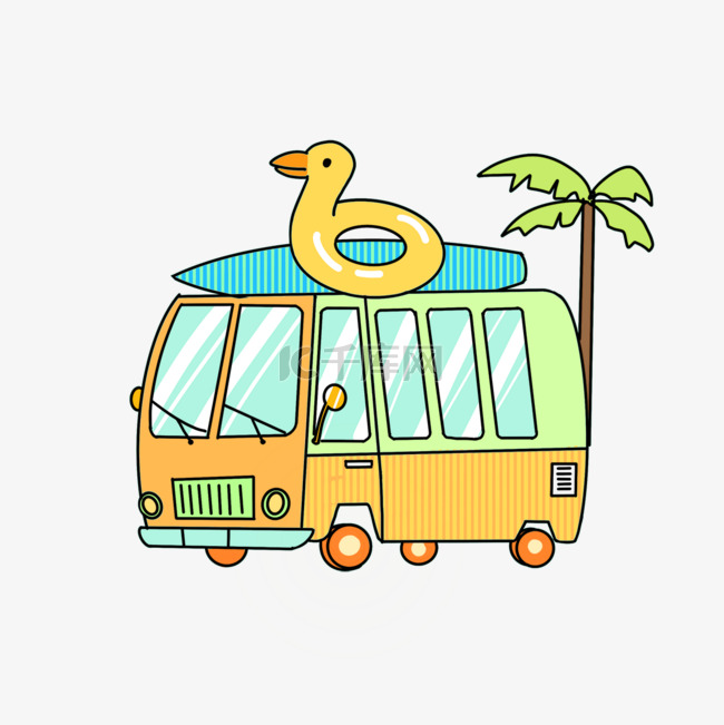 黄色巴士冲浪板