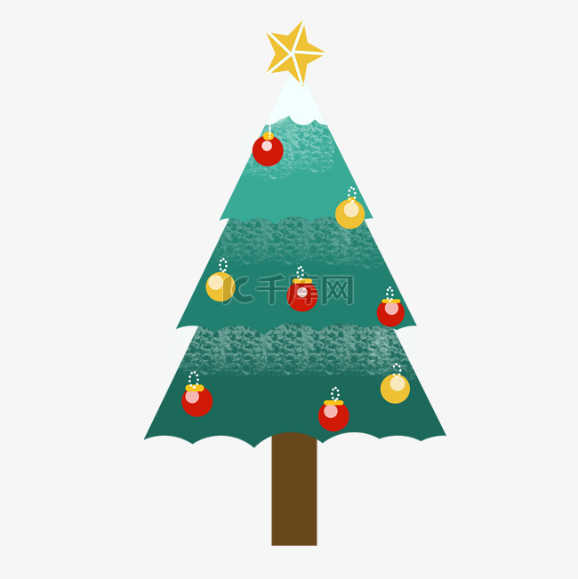 漂亮的卡通圣诞树