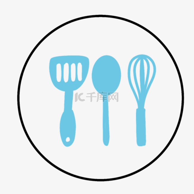 厨房用品圆形卡通instagram图标