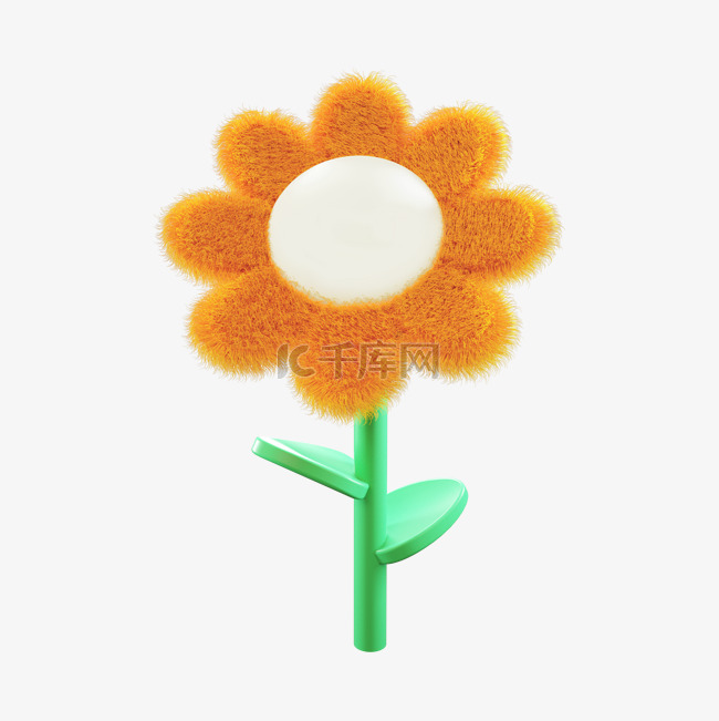 3D毛绒太阳花